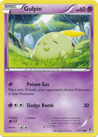 Pokemon Trading Card Game Gulpin 37/119 Common