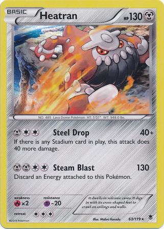 Pokemon Trading Card Game Heatran 63/119 Holo Rare