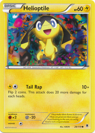 Pokemon Trading Card Game Helioptile 28/119 Common
