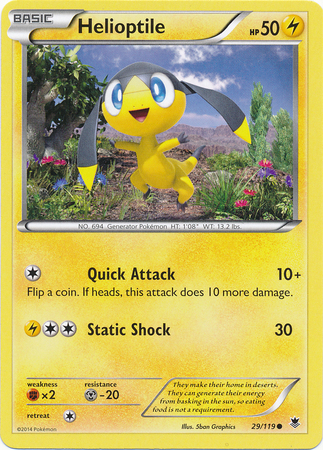Pokemon Trading Card Game Helioptile 29/119 Common