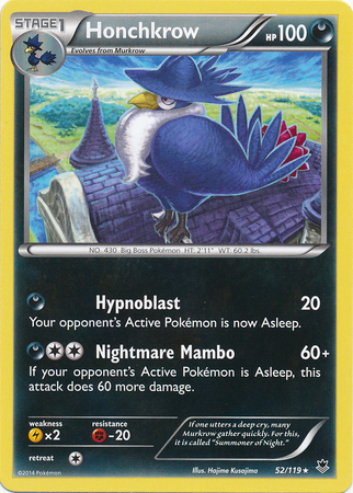 Pokemon Trading Card Game Honchkrow 52/119 Rare