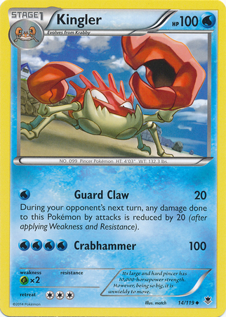 Pokemon Trading Card Game Kingler 14/119 Uncommon