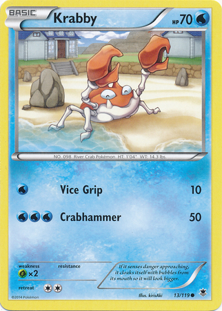 Pokemon Trading Card Game Krabby 13/119 Common