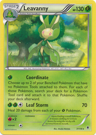 Pokemon Trading Card Game Leavanny 7/119 Rare