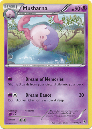 Pokemon Trading Card Game Musharna 40/119 Reverse Holo Rare