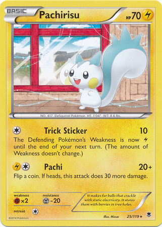 Pokemon Trading Card Game Pachirisu 25/119 Rare