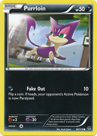 Pokemon Trading Card Game Purrloin 56/119 Common