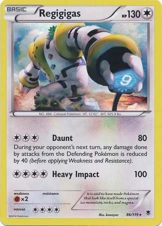 Pokemon Trading Card Game Regigigas 86/119 Holo Rare
