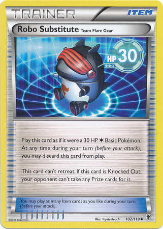 Pokemon Trading Card Game Robo Substitute 102/119 Trainer Reverse Holo Uncommon