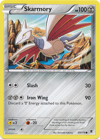 Pokemon Trading Card Game Skarmory 59/119 Common