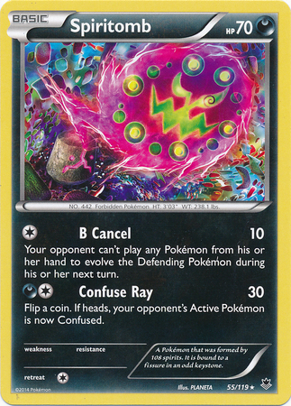Pokemon Trading Card Game Spiritomb 55/119 Rare