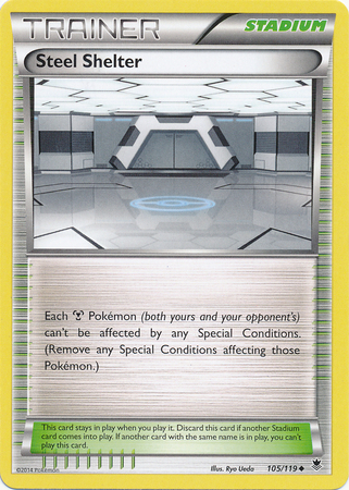 Pokemon Trading Card Game Steel Shelter 105/119 Trainer Uncommon
