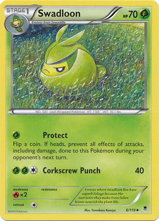 Pokemon Trading Card Game Swadloon 6/119 Uncommon