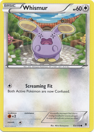 Pokemon Trading Card Game Whismur 83/119 Common