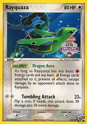 Pokemon Cards Rayquaza GYM CHALLENGE Promo
