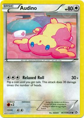 Pokemon Trading Card Game Audino RC17/RC25 Radiant Collection Holo Common Black & White Legendary Treasures