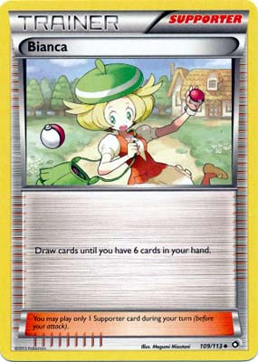 Pokemon Trading Card Game Bianca 109/113 Uncommon Trainer Black & White Legendary Treasures