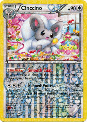 Pokemon Trading Card Game Cinccino RC19/RC25 Radiant Collection Uncommon Black & White Legendary Treasures