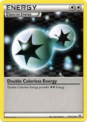 Pokemon Trading Card Game Double Cololess 113/113 Uncommon Energy Black & White Legendary Treasures