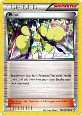Pokemon Trading Card Game Elesa RC20/RC25 Trainer Radiant Collection  Common Black & White Legendary Treasures
