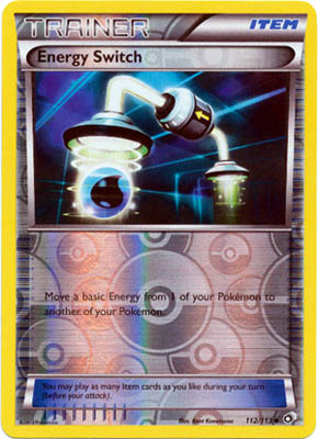 Pokemon Trading Card Game Energy Switch 112/113 Reverse Holo Uncommon Trainer Black & White Legendary Treasures