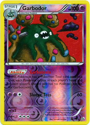 Pokemon Trading Card Game Garbodor 68/113 Reverse Holo Rare Black & White Legendary Treasures