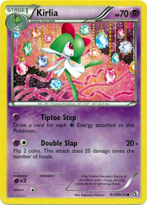 Pokemon Trading Card Game Kirlia RC9/RC25 Radiant Collection Holo Common Black & White Legendary Treasures