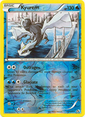 Pokemon Trading Card Game Kyurem 43/113 Reverse Holo Rare Black & White Legendary Treasures