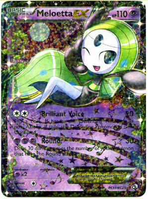 Pokemon Trading Card Game Meloetta EX RC11/RC25 Ultra Rare Black & White Legendary Treasures