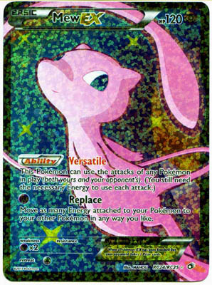 Pokemon Trading Card Game Mew EX RC24/RC25 Full Art Ultra Rare Black & White Legendary Treasures