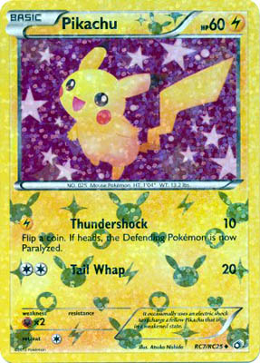 Pokemon Trading Card Game Pikachu RC7/RC25 Radiant Collection Holo Uncommon Black & White Legendary Treasures