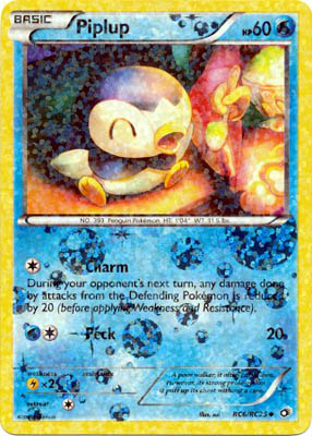 Pokemon Trading Card Game Piplup RC6/RC25 Radiant Collection Holo Uncommon Black & White Legendary Treasures
