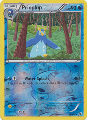 Pokemon Trading Card Game Prinplup 34/113 Reverse Holo Uncommon Black & White Legendary Treasures