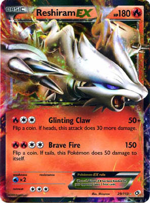 Pokemon Trading Card Game Reshiram EX 29/113 Ultra Rare Black & White Legendary Treasures