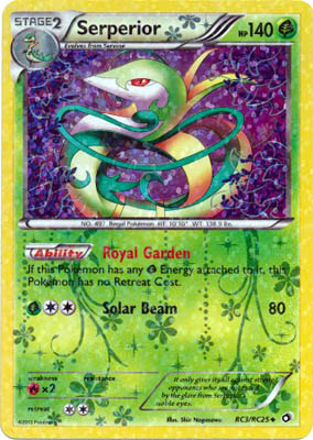 Pokemon Trading Card Game Serperior RC3/RC25 Radiant Collection Holo Uncommon Black & White Legendary Treasures