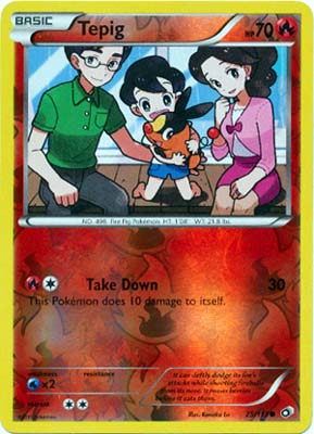 Pokemon Trading Card Game Tepig 25/113 Reverse Holo Uncommon Black & White Legendary Treasures