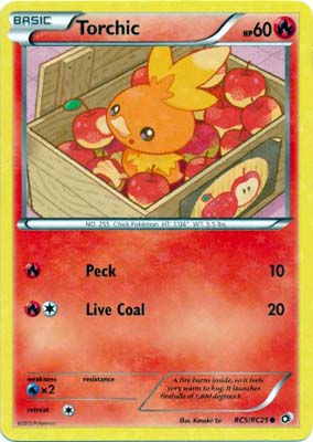 Pokemon Trading Card Game Torchic RC5/RC25 Radiant Collection  Common Black & White Legendary Treasures