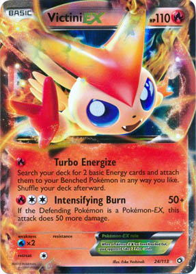 Pokemon Trading Card Game Victini EX 24/113 Ultra Rare Black & White Legendary Treasures