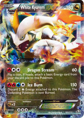 Pokemon Trading Card Game White Kyurem EX 101/113 Ultra Rare Black & White Legendary Treasures