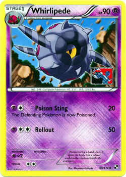Whirlipede 53/114  League Promo Pokemon League/Organized Play Promos