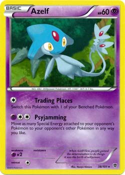 Pokemon Trading Card Game Azelf 38/101 Rare Black & White Plasma Blast