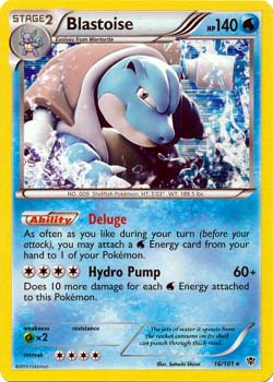 Pokemon Trading Card Game Blastoise 16/101 Holo Rare Black & White Plasma Blast