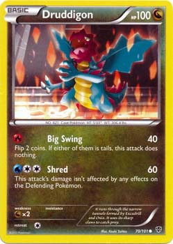 Pokemon Trading Card Game Druddigon 70/101 Common Black & White Plasma Blast