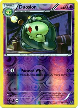 Pokemon Trading Card Game Duosion 43/101 Reverse Holo Uncommon Black & White Plasma Blast