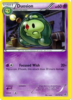Pokemon Trading Card Game Duosion 43/101 Uncommon Black & White Plasma Blast