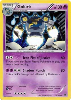 Pokemon Trading Card Game Golurk 46/101 Holo Rare Black & White Plasma Blast