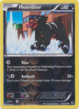 Pokemon Trading Card Game Houndour 55/101 Reverse Holo Common Black & White Plasma Blast