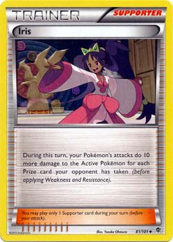 Pokemon Trading Card Game Iris 81/101 Uncommon Trainer Black & White Plasma Blast