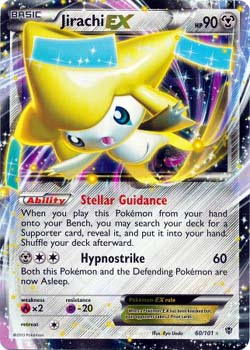 Pokemon Trading Card Game Jirachi EX 60/101 Holo Rare Black & White Plasma Blast