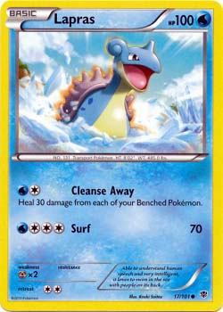 Pokemon Trading Card Game Lapras 17/101 Common Black & White Plasma Blast